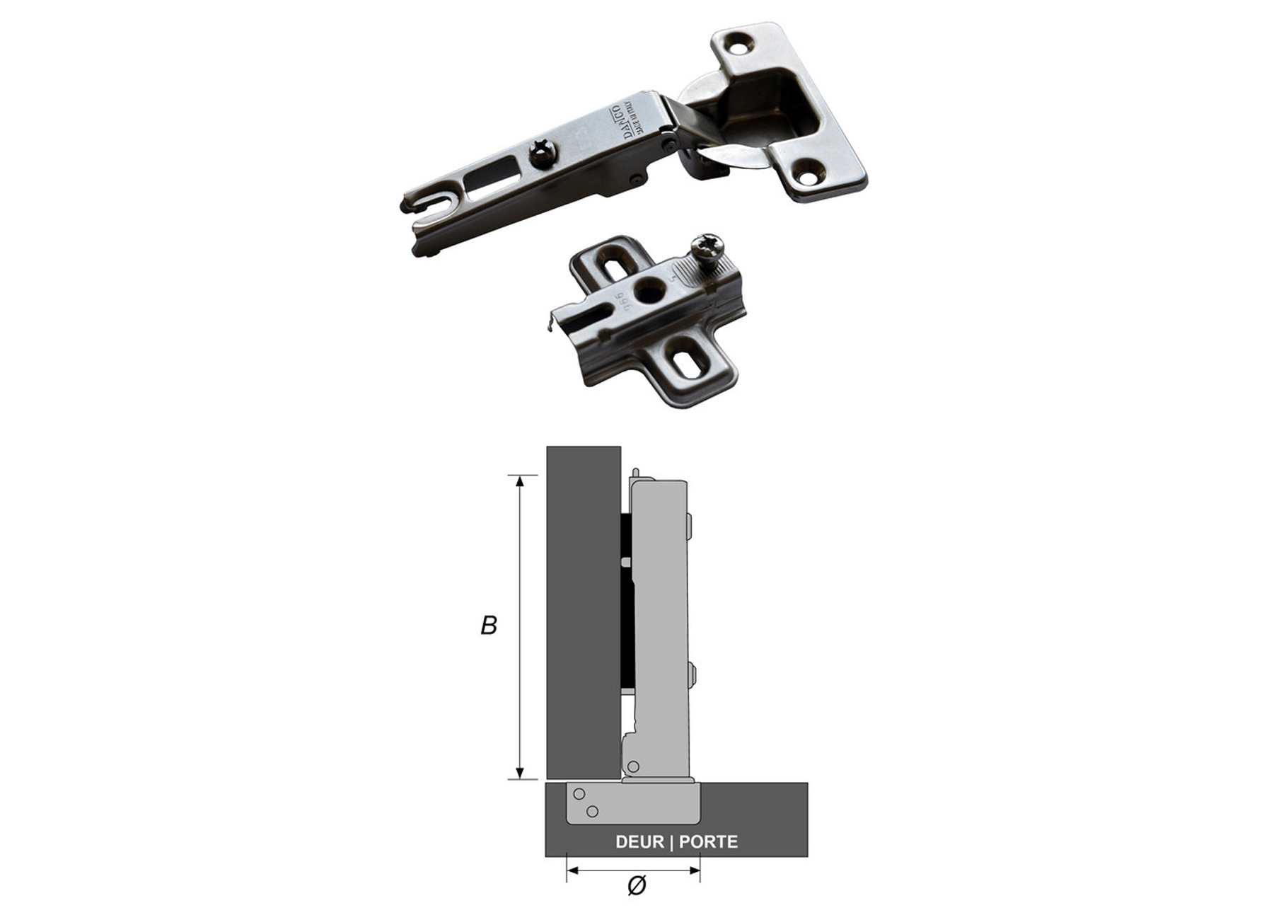 CHARNIERE A ENCASTRER COINS VIFS 35MM 2 PIECES