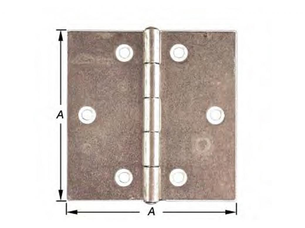 CHARNIERES CARREES ZINGUEES 40X40MM 2 PIECES