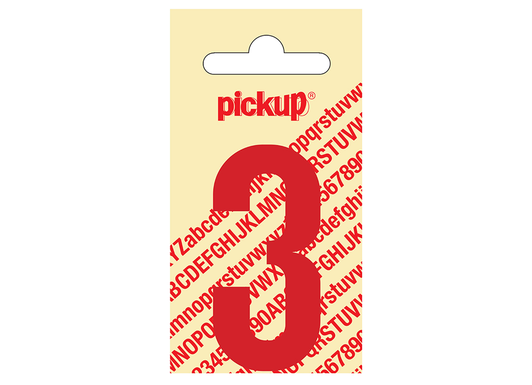 CHIFFRE ADHESIF NOBEL 60 MM ROUGE 3