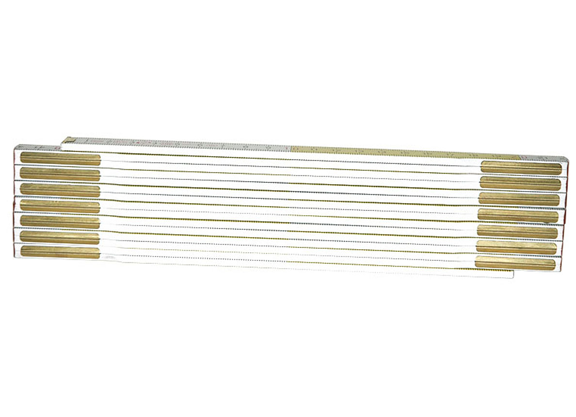 MESURE PLIANTE BOIS 2M - 15MM JAUNE/BLANC