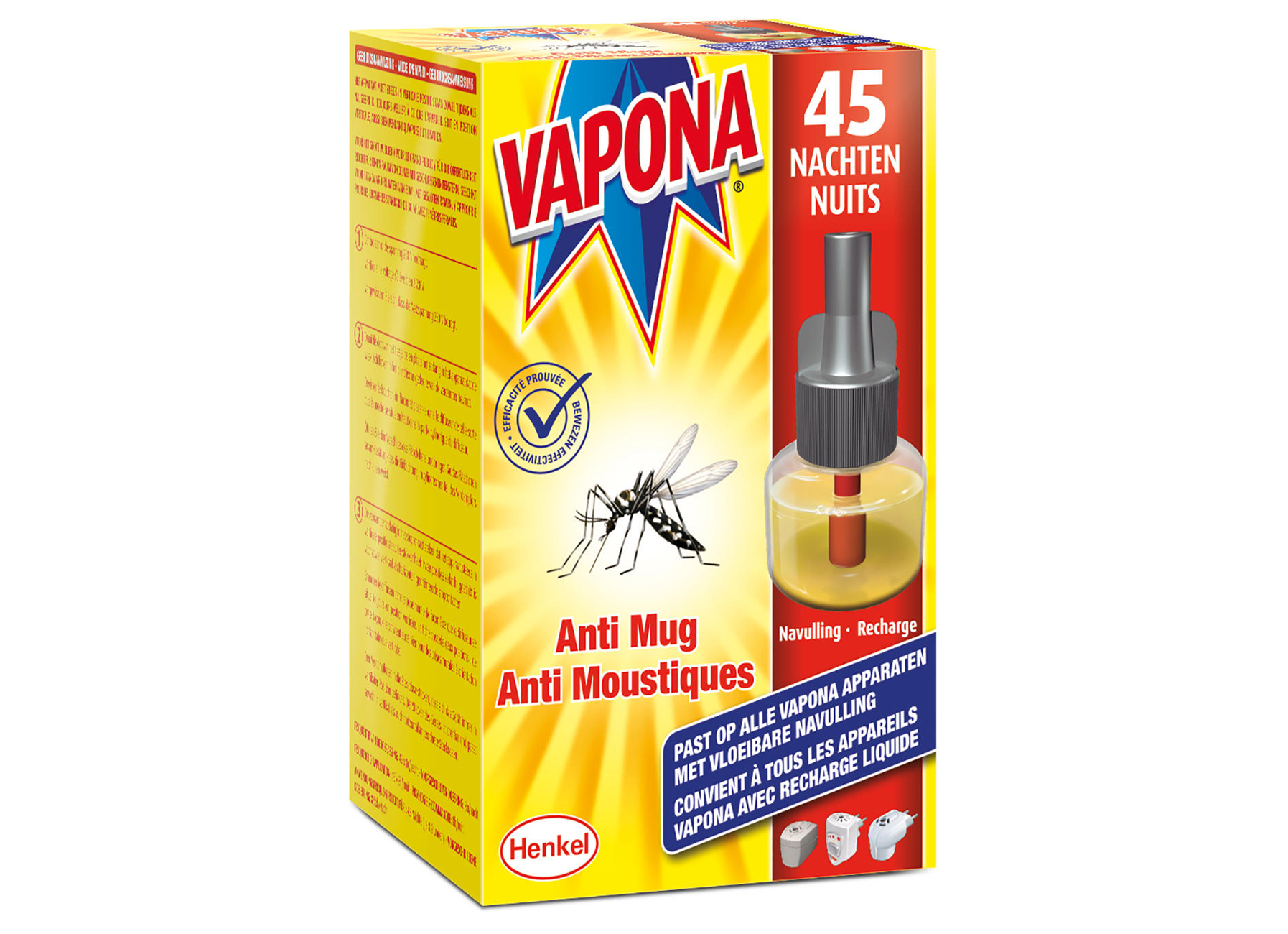 VAPONA ANTI-MUG NAVULLING 45 NACHTEN 23ML