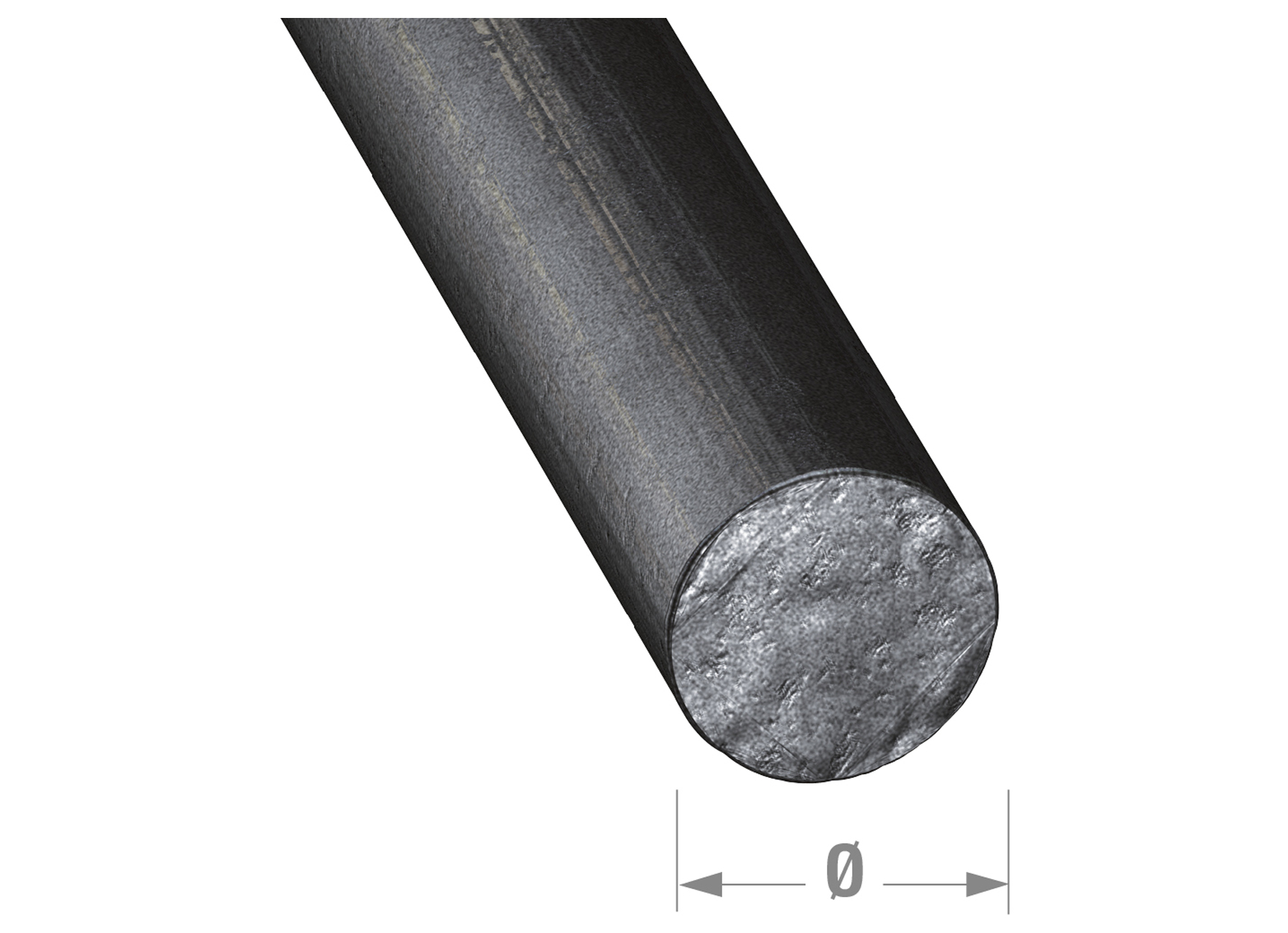 SERRURIER ROND ACIER LAMINE A CHAUD Ø6MM 1M