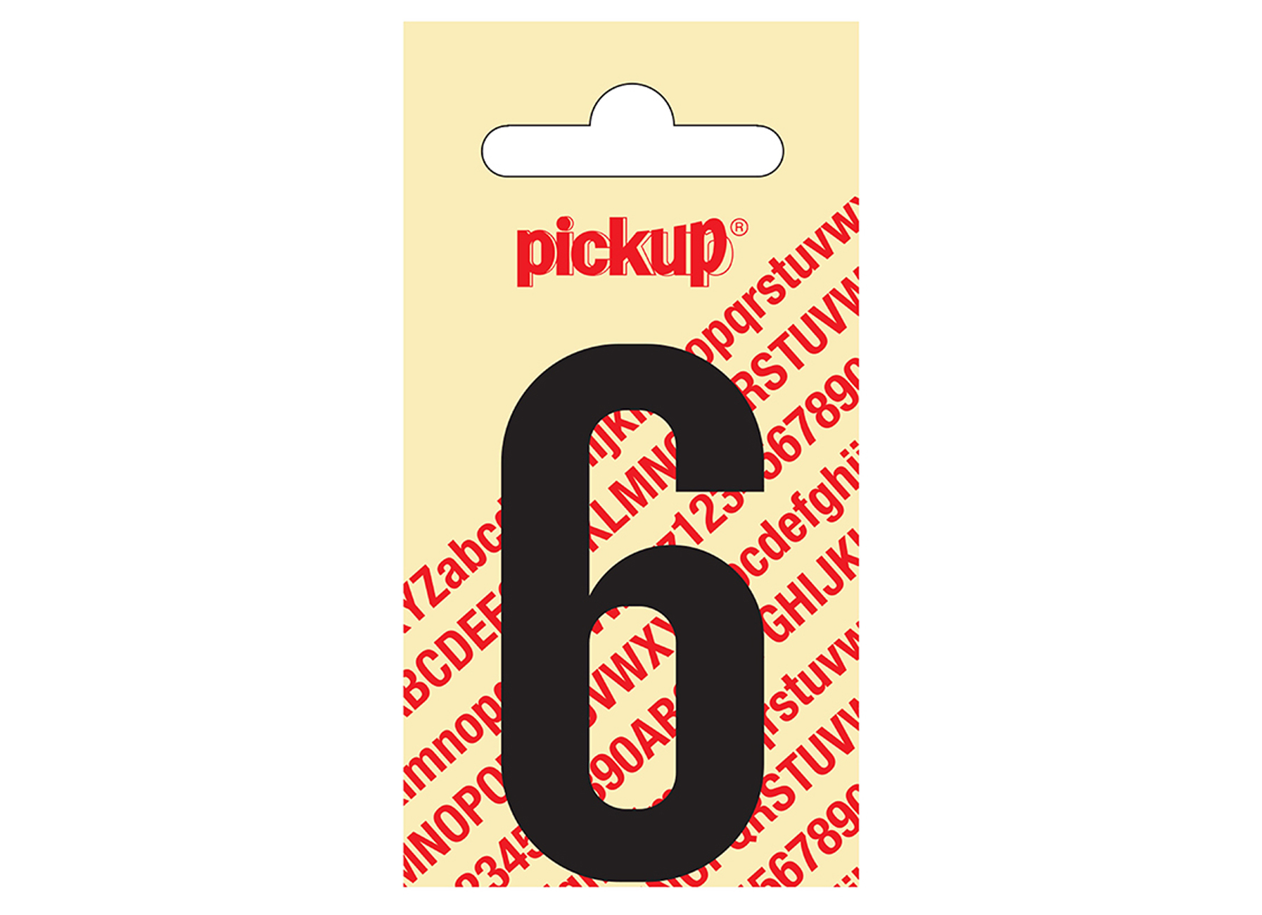 CHIFFRE ADHESIF NOBEL 60 MM NOIR 6