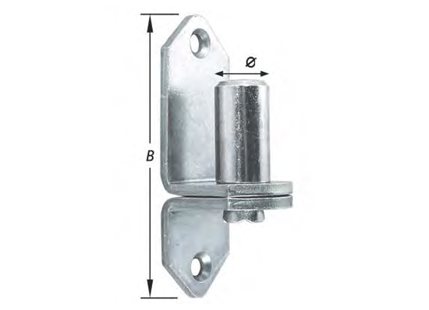 PIVOT MURAL POUR PENTURE DE VOLET ZINGUE 18 MM
