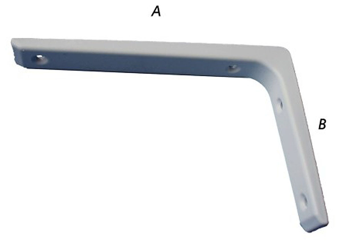 CONSOLE ETAGERE ALU BLANC 200X150MM