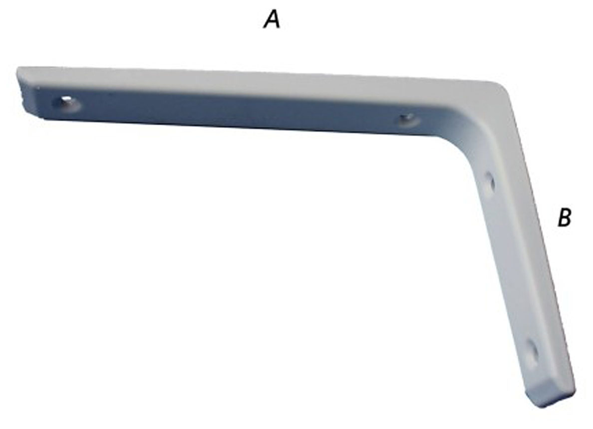 CONSOLE ETAGERE ALU BLANC 250X200MM