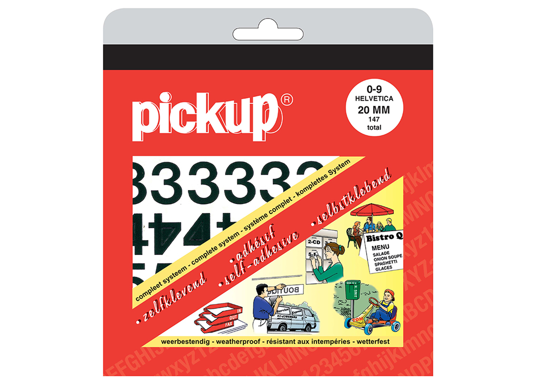 CHIFFRES HELVETICA NOIR 20MM