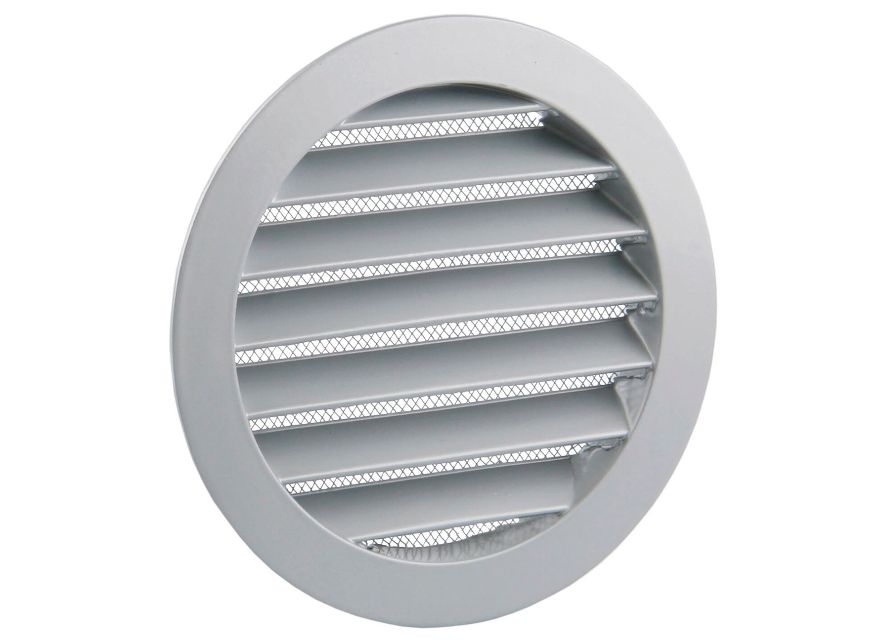 RENSON GRILLE ESTAMPEE RONDE A ENCASTRER 434/R ALU NATUREL Ø125MM