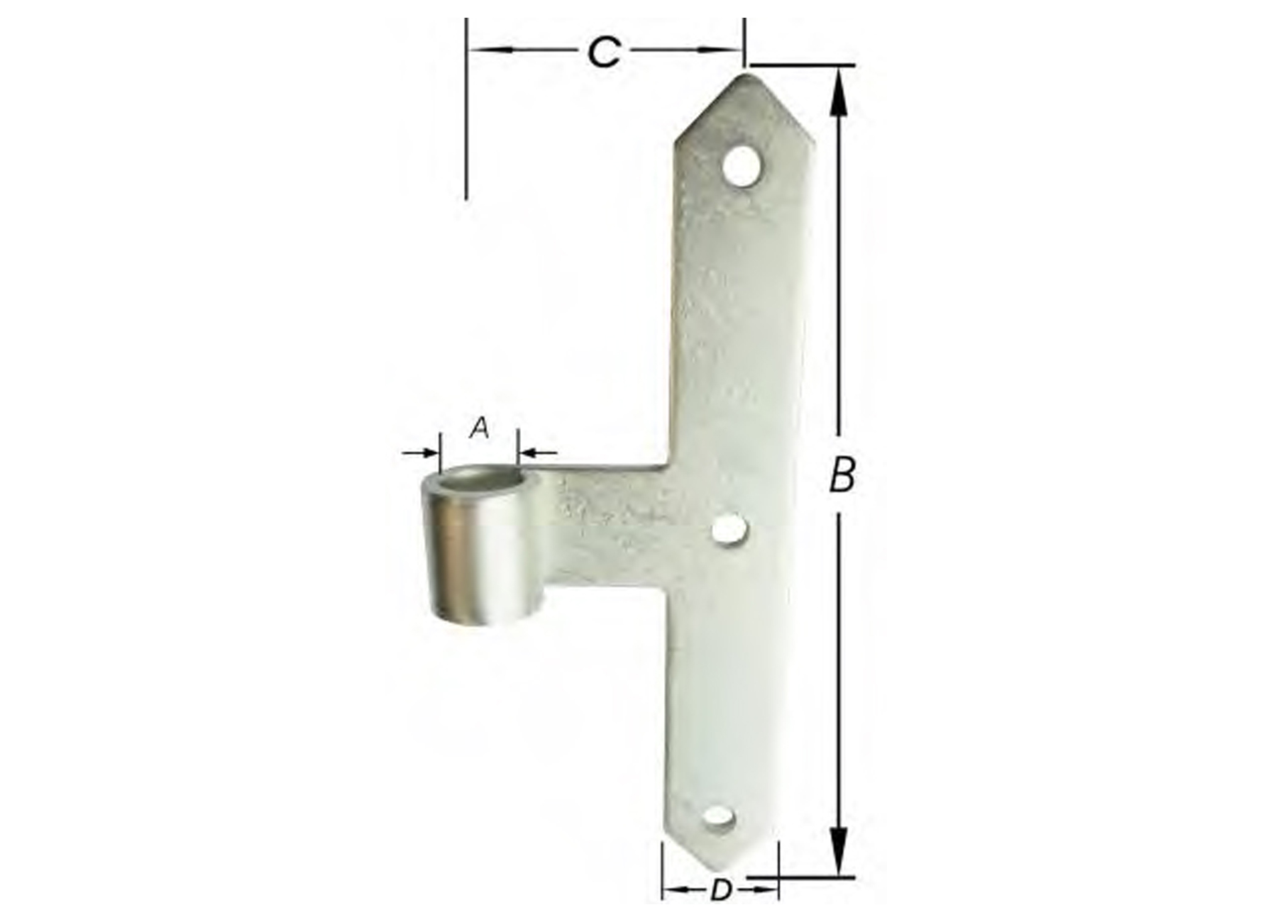 PENTURE DE VOLET BATTANT EN T ZINGUE 18X150MM