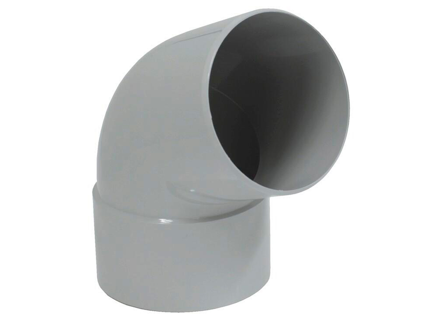 COUDE PLUVIALE RONDE Ø80MM 67° GRIS CLAIR M/F