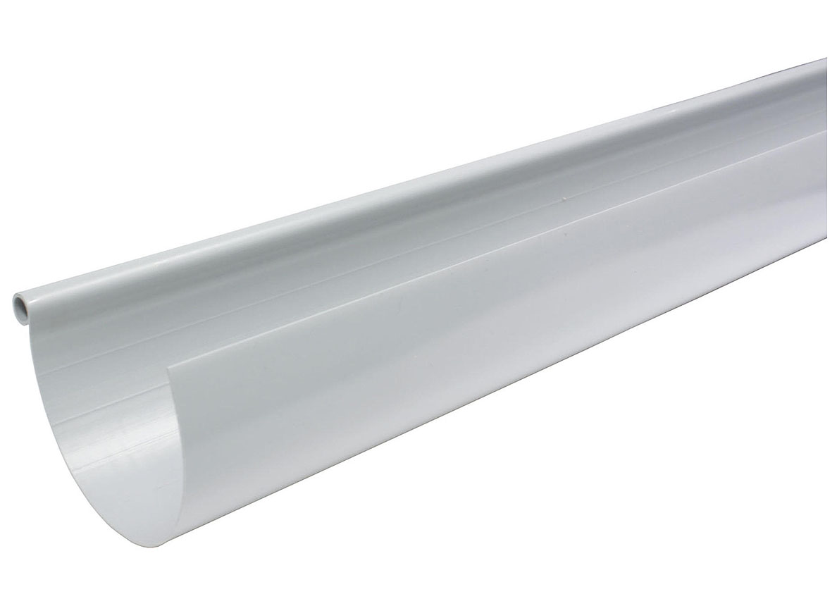 GOUTTIERE PVC G125 4M GRIS CLAIR