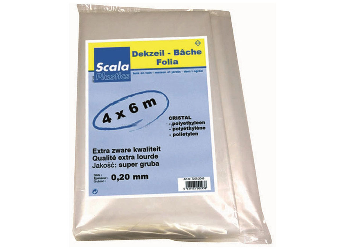 BACHE PE 4X6M 0.10MM TRANSPARENT