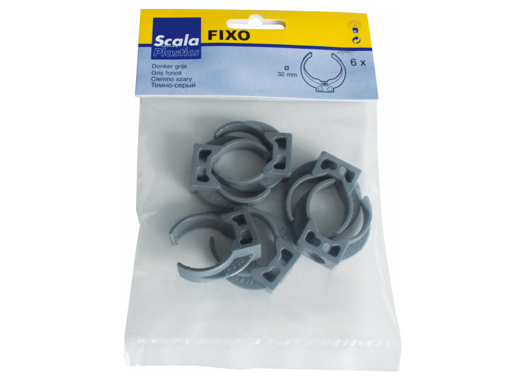 FIXO Ø40 GRIS FONCE PREEMBALLE 6 PIECES