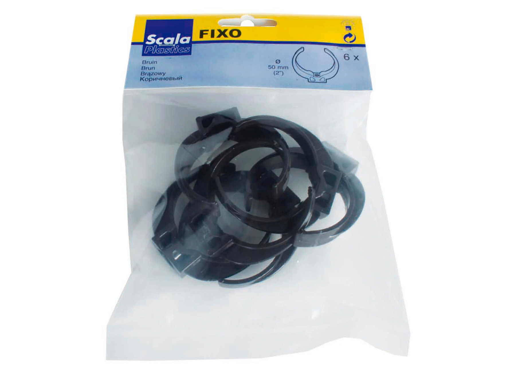 FIXO Ø50 BRUN PREEMBALLE 6 PIECES