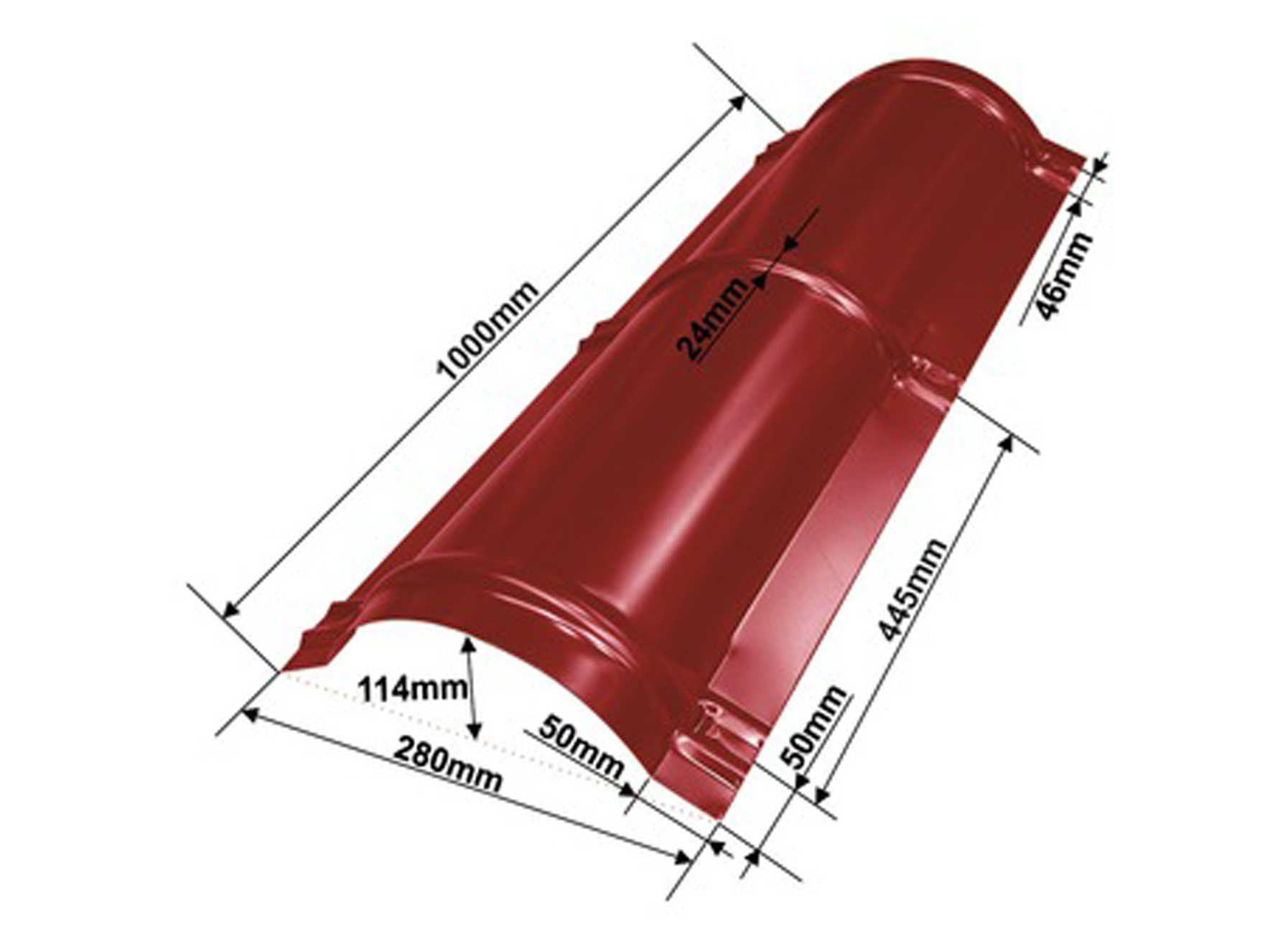 BANDE FAITIERE DEMI-ROND NOIR L=1M