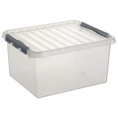 Q-LINE BOX 36L TRANSPARENT/METAL
