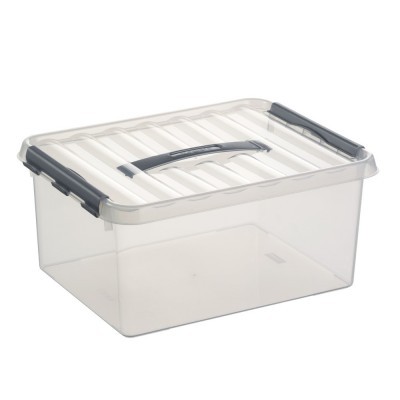 Q-LINE BOX 15L TRANSPARENT/METAL