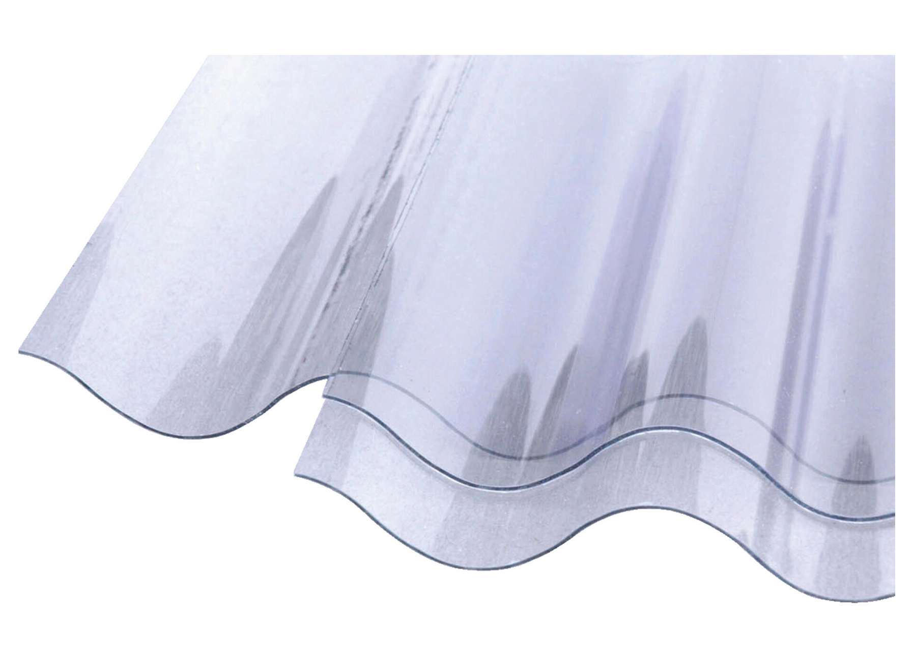 PVC PLAQUE ONDULEE 32/9 CRISTAL 1.04X1.83M