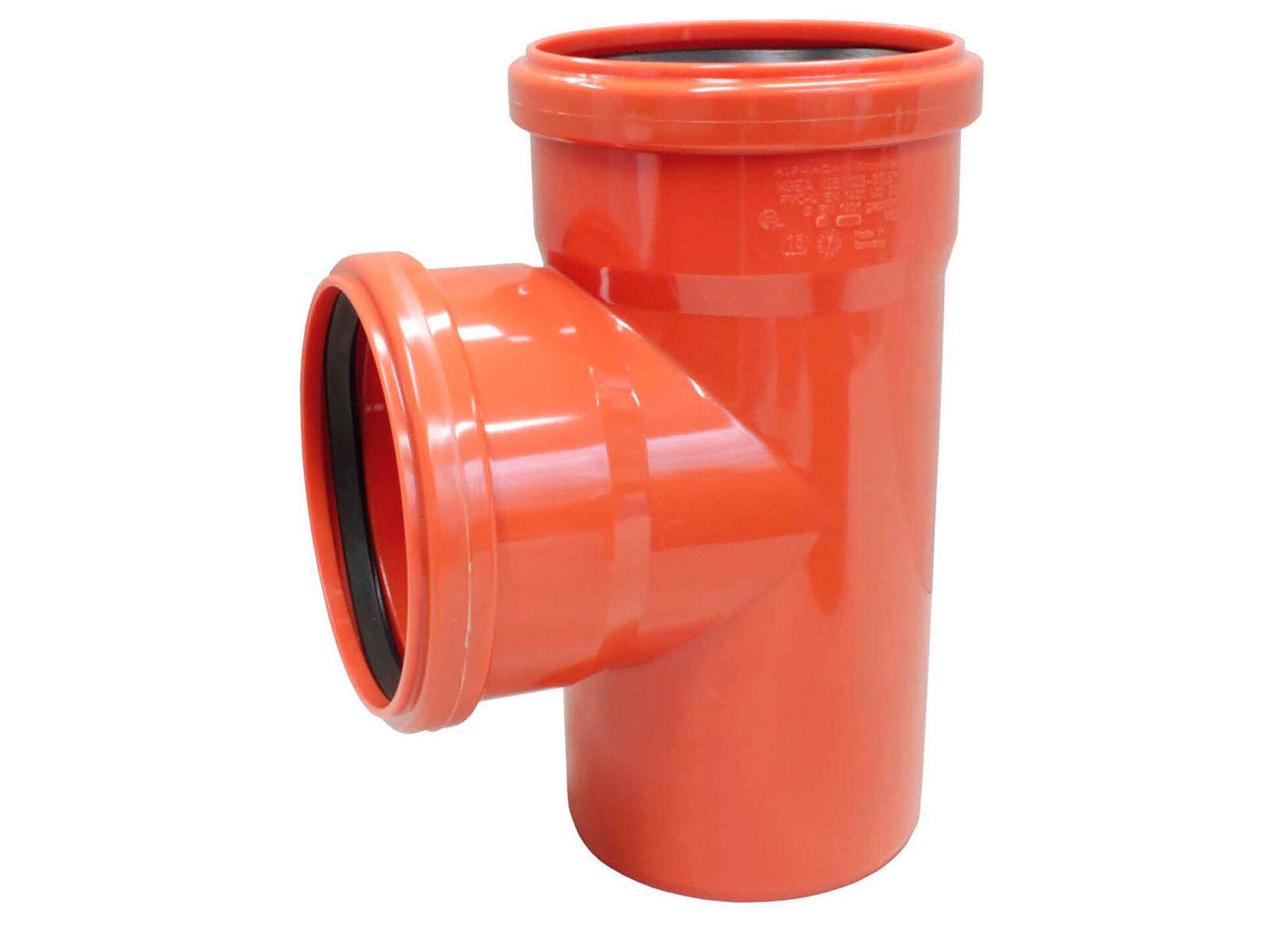 PVC T-STUK ROODBRUIN Ø125MM 87°