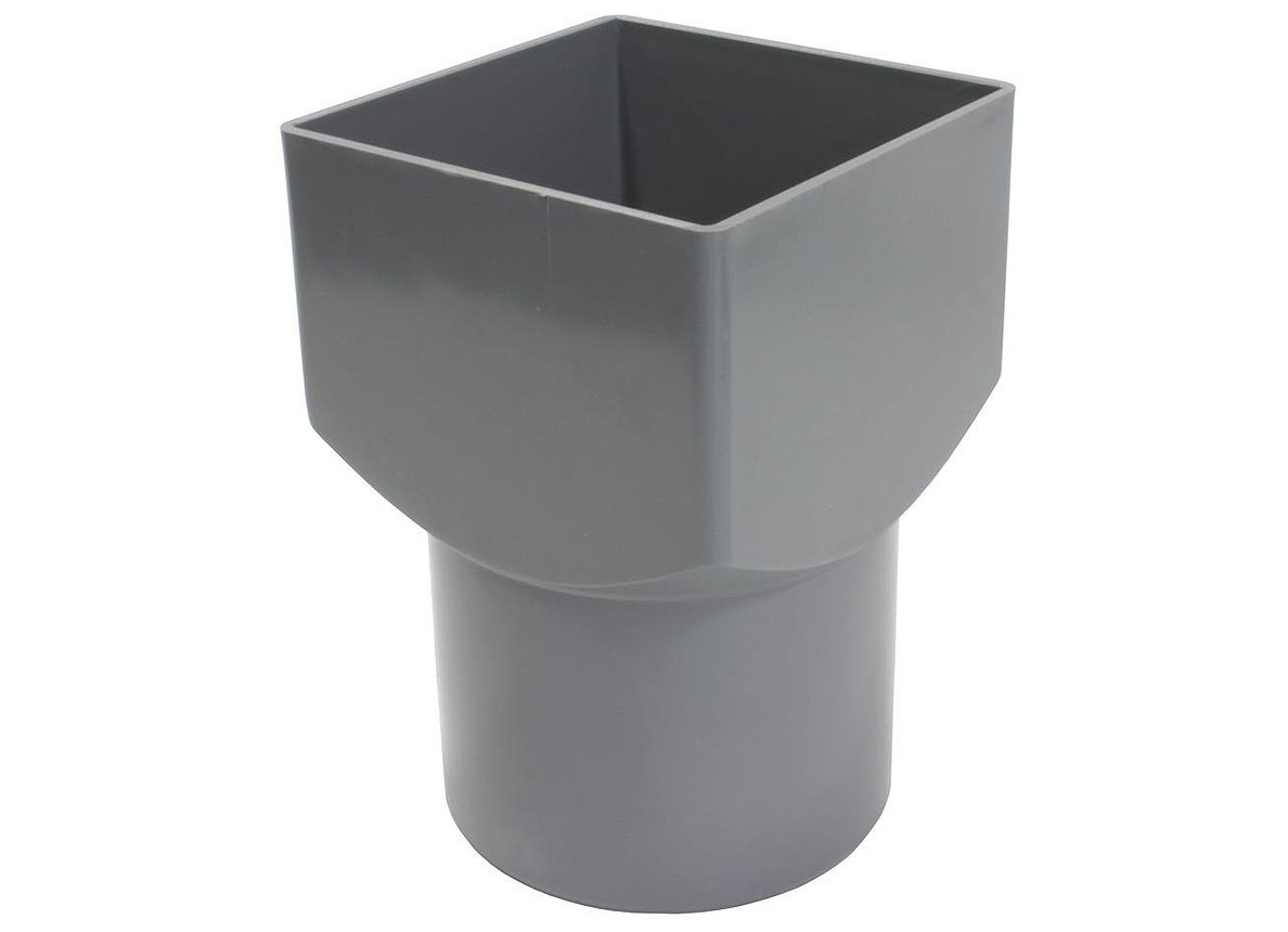 RWA OVERGANG 80X80/Ø80 GRIJS