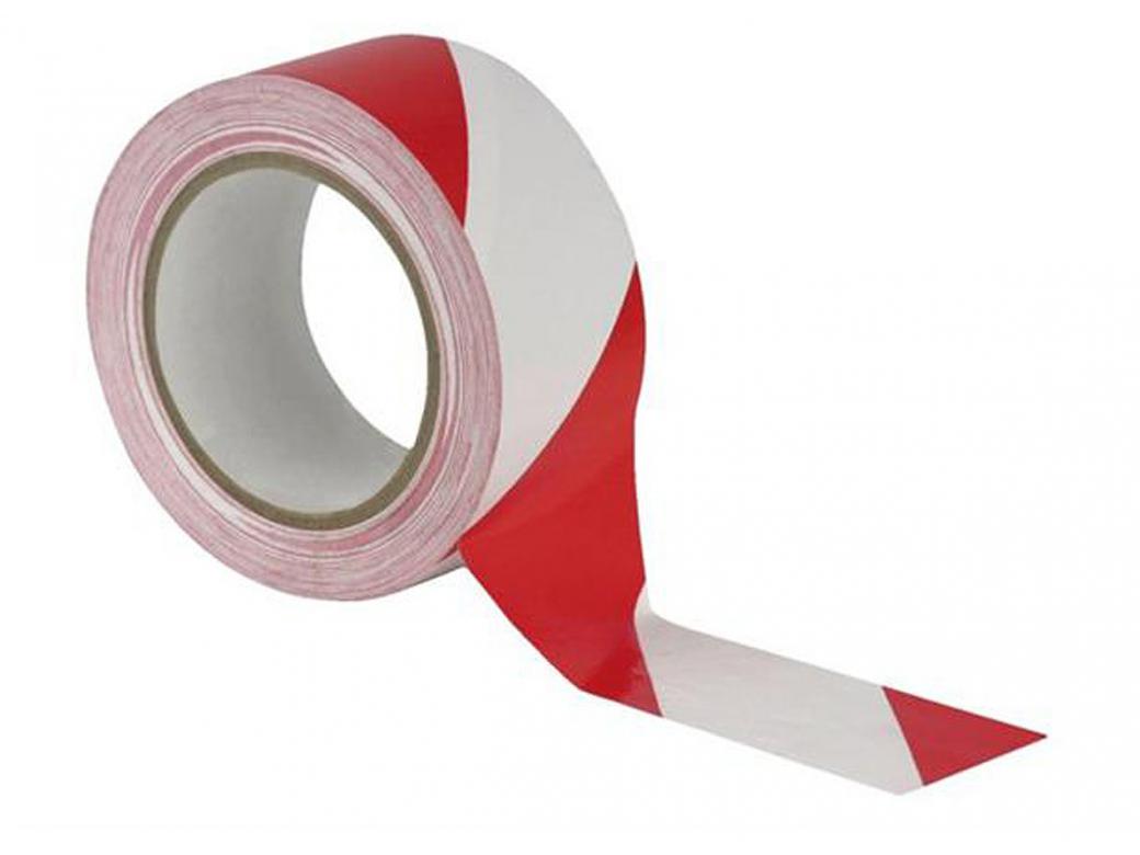 SIGNALISATIETAPE 50MM-33M ROOD/WIT