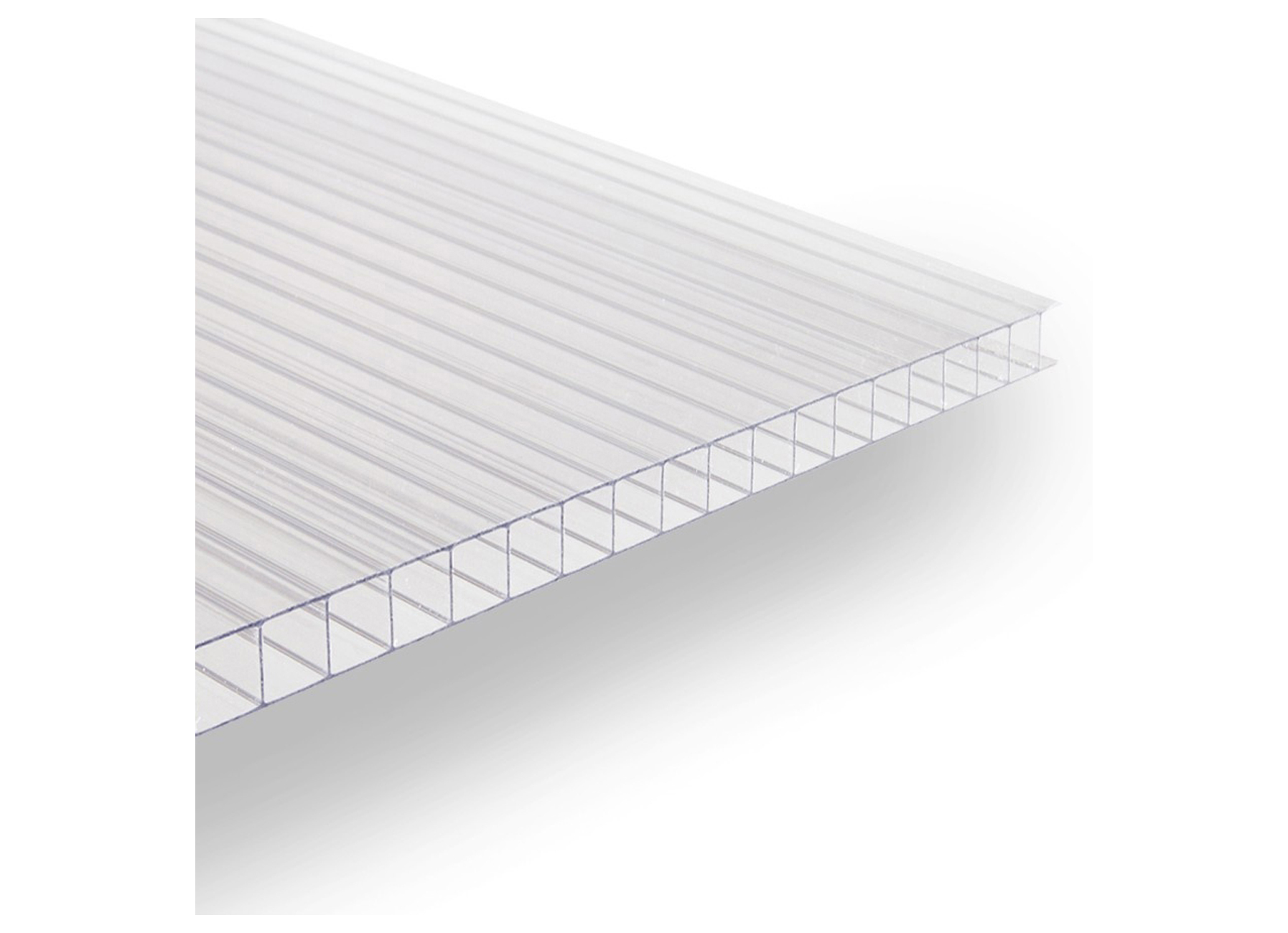 Plaque polycarbonate alvéolaire 10 mm transparent 2 x 1 mt : :  Bricolage