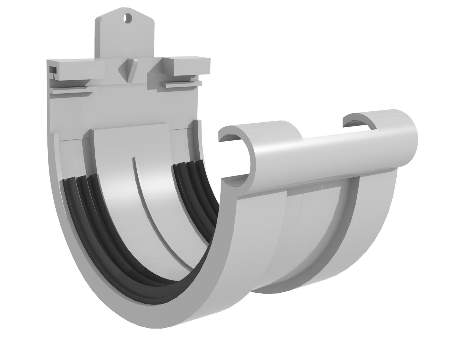 VERBINDINGSSTUK G-165 LICHTGRIJS