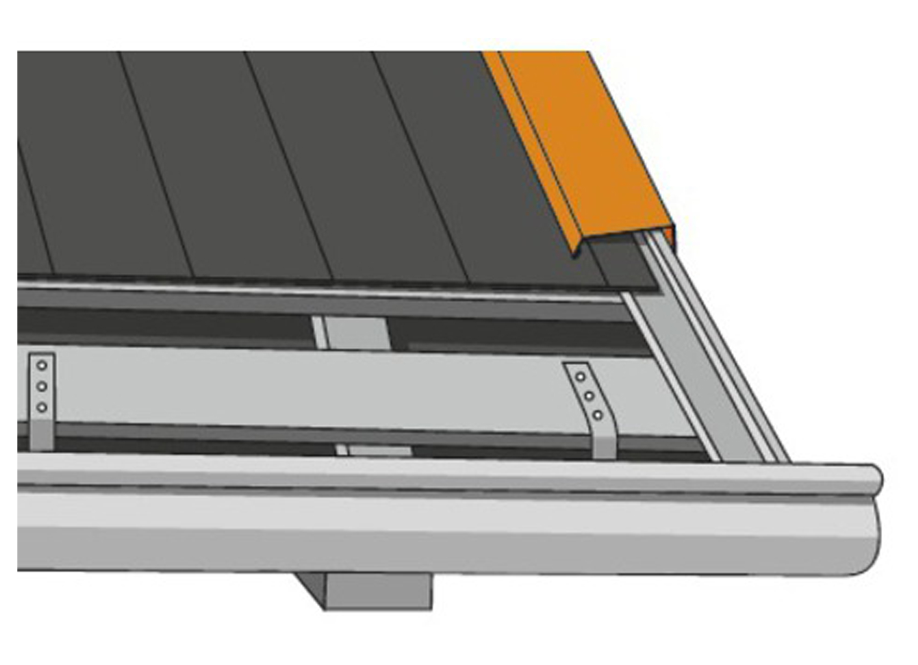ANGLE D'ARRET ANTHRACITE L=1M