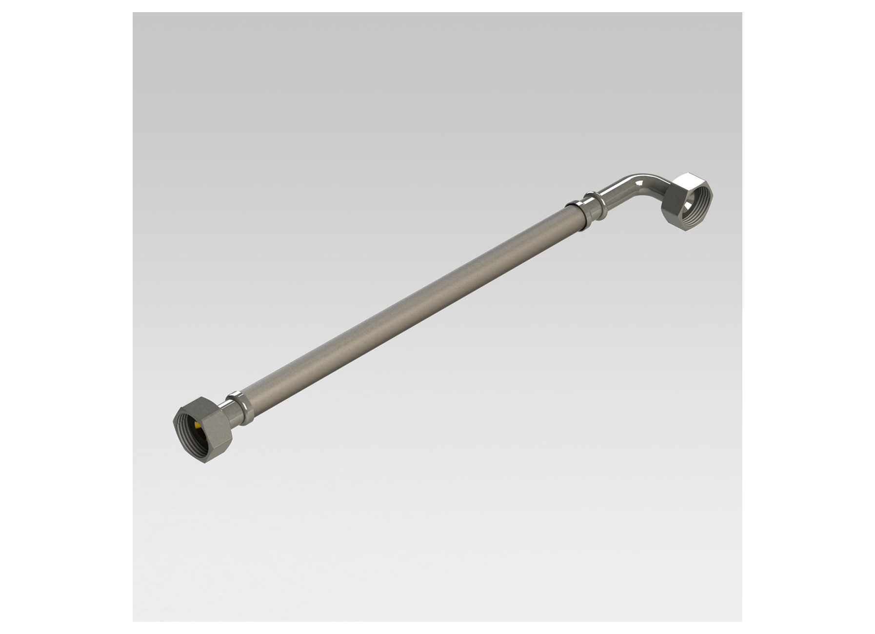 AQUAFLEX ECROU 3/8''F X ECROU 3/8''F COUDE L=75CM Ø8MM