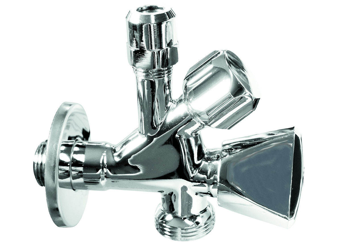 Robinet D'arret Avec Raccordement Pour Lave-linge 1/2''m X Ø10mm X 3/4''m  Chrome - sanitaire - materiel dinstallation sanitaire - robinetterie  technique - robinets darret - robinet darret avec raccordement pour lave  linge