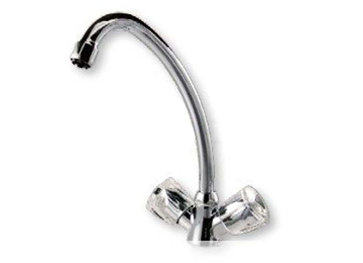 ROBINET MELANGEUR DE CUISINE A DEUX POIGNEES MODELE BASSE PRESSION 'IN'