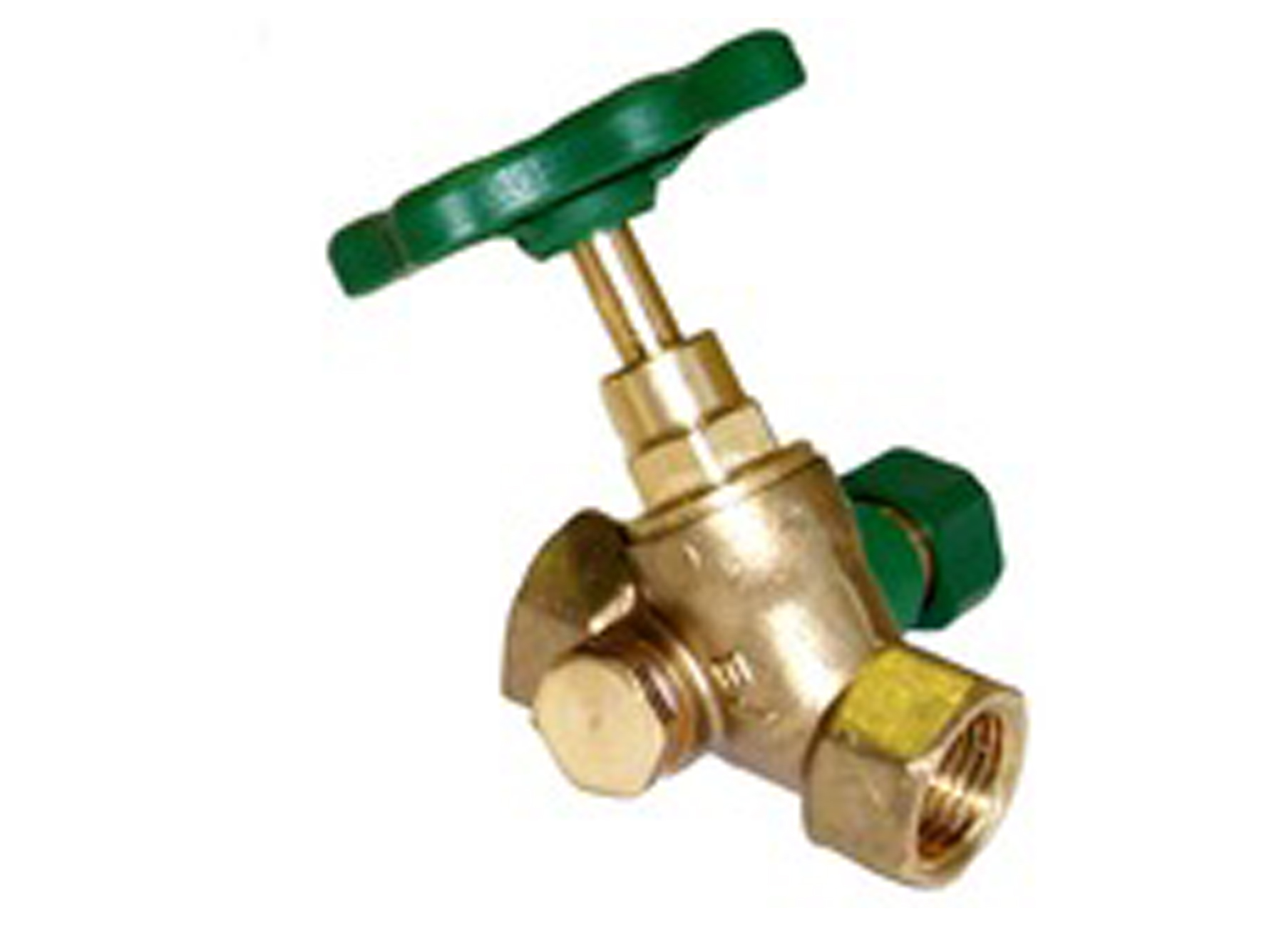 ROBINET ARRET OBLIQUE LAITON FF AVEC PURGE 3/4''