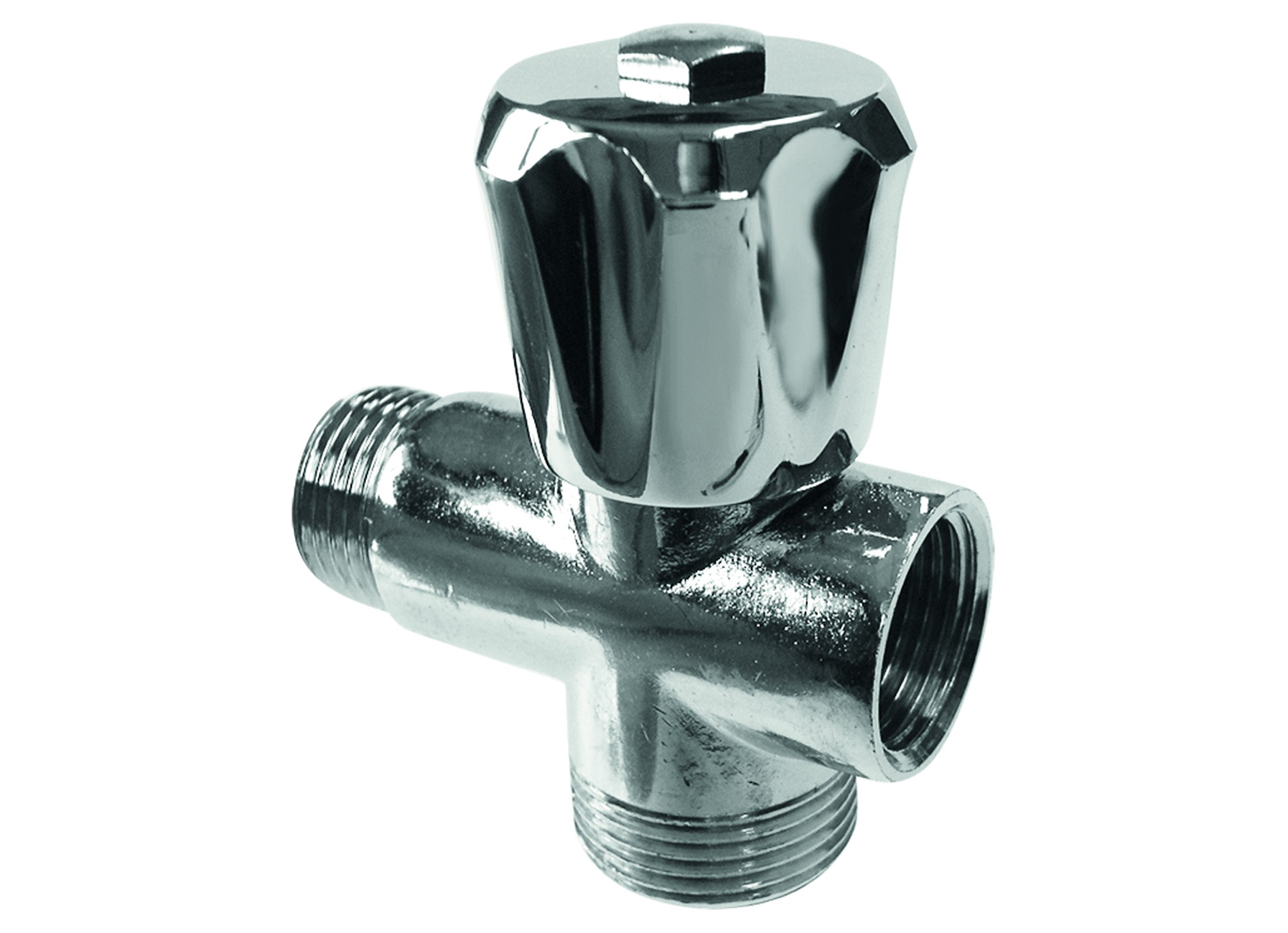 ROBINET INTERMEDIAIRE CHROME 1/2M X 3/4M X 1/2F