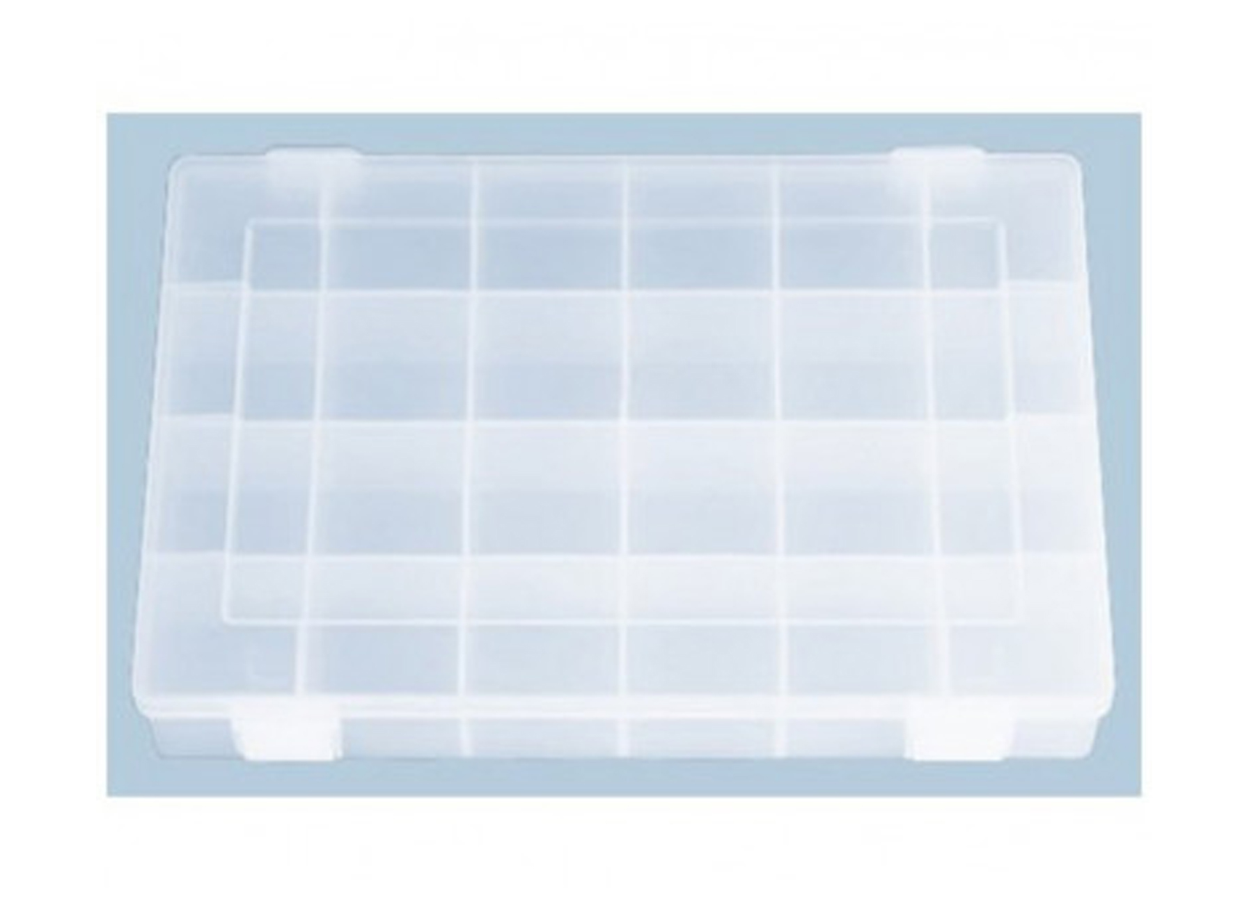 VAKDOOS IN PP 24 VAKKEN 225 X 335 X 55MM TRANSPARANT