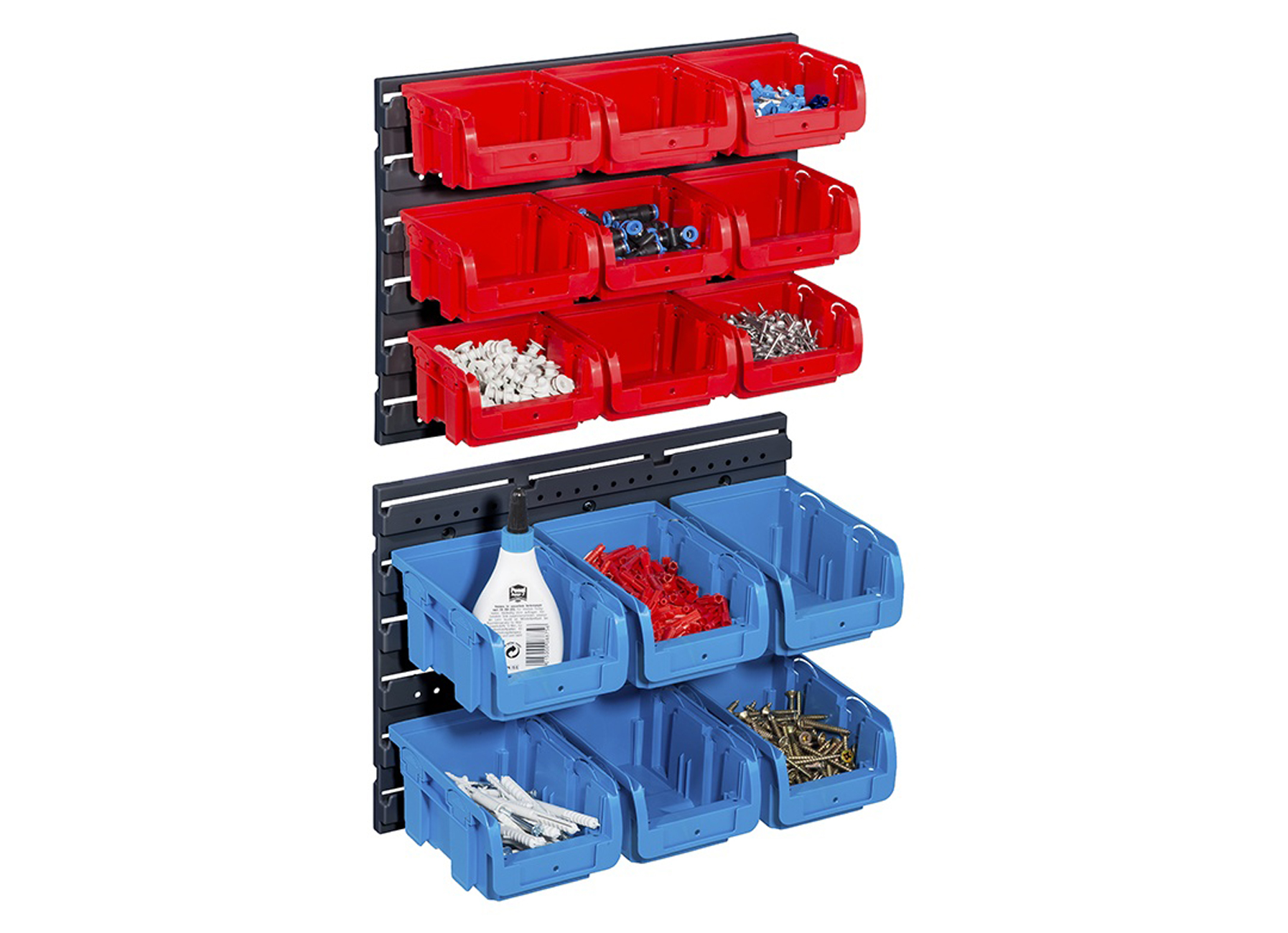 WANDPANEEL + 15 SORTEERBAKJES