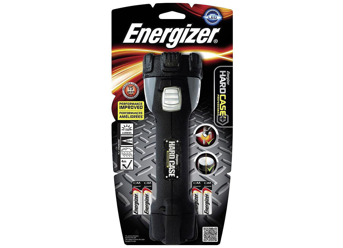 TORCHE ENERGIZER HARDCASE PRO + 4 AA BATTERIES