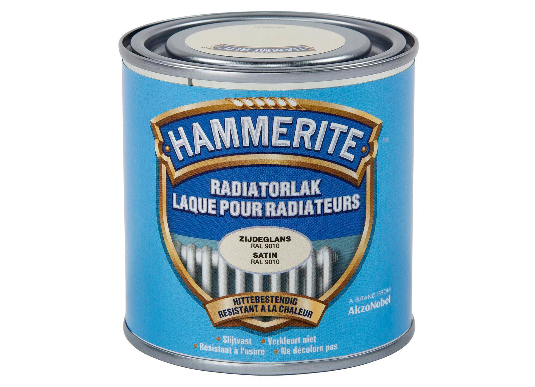 HAMMERITE RADIATORLAK RAL9010 ZUIVER WIT 250ML