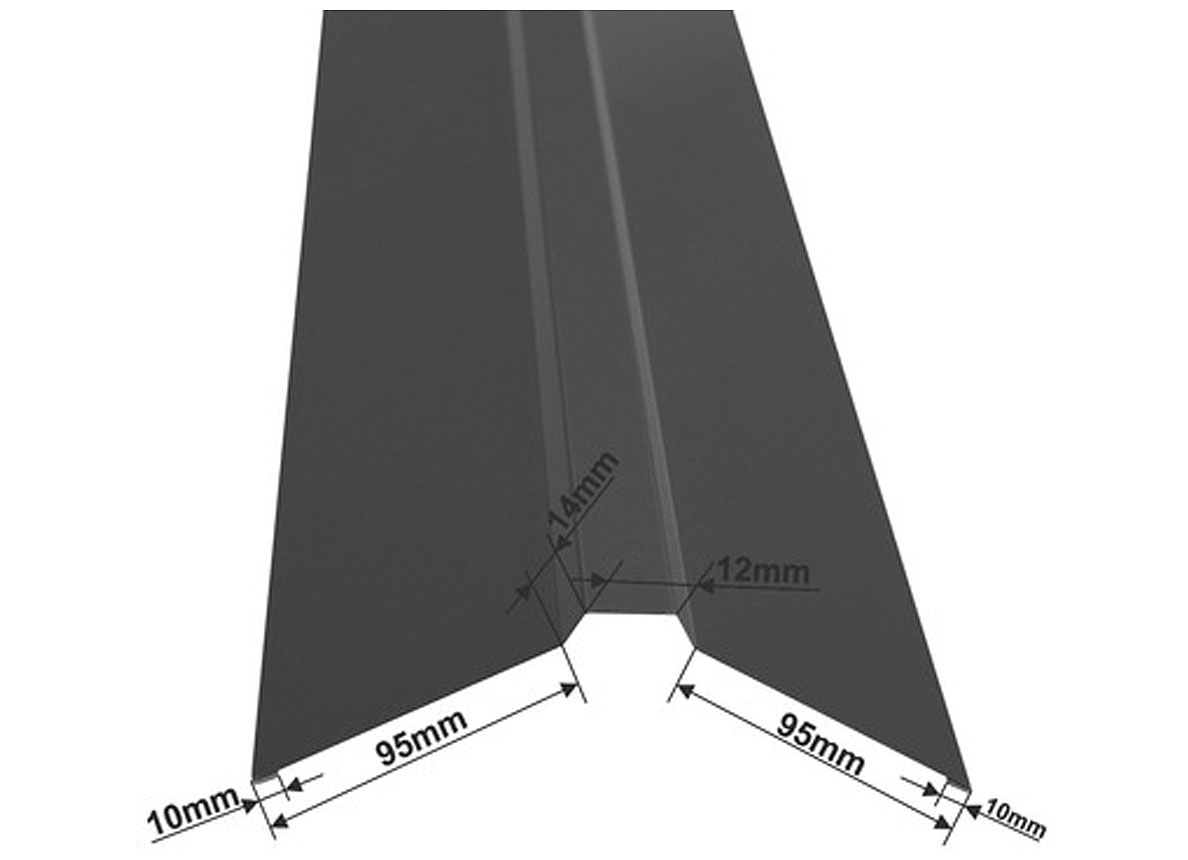 VLAKKE NOK ANTRACIET L=1M