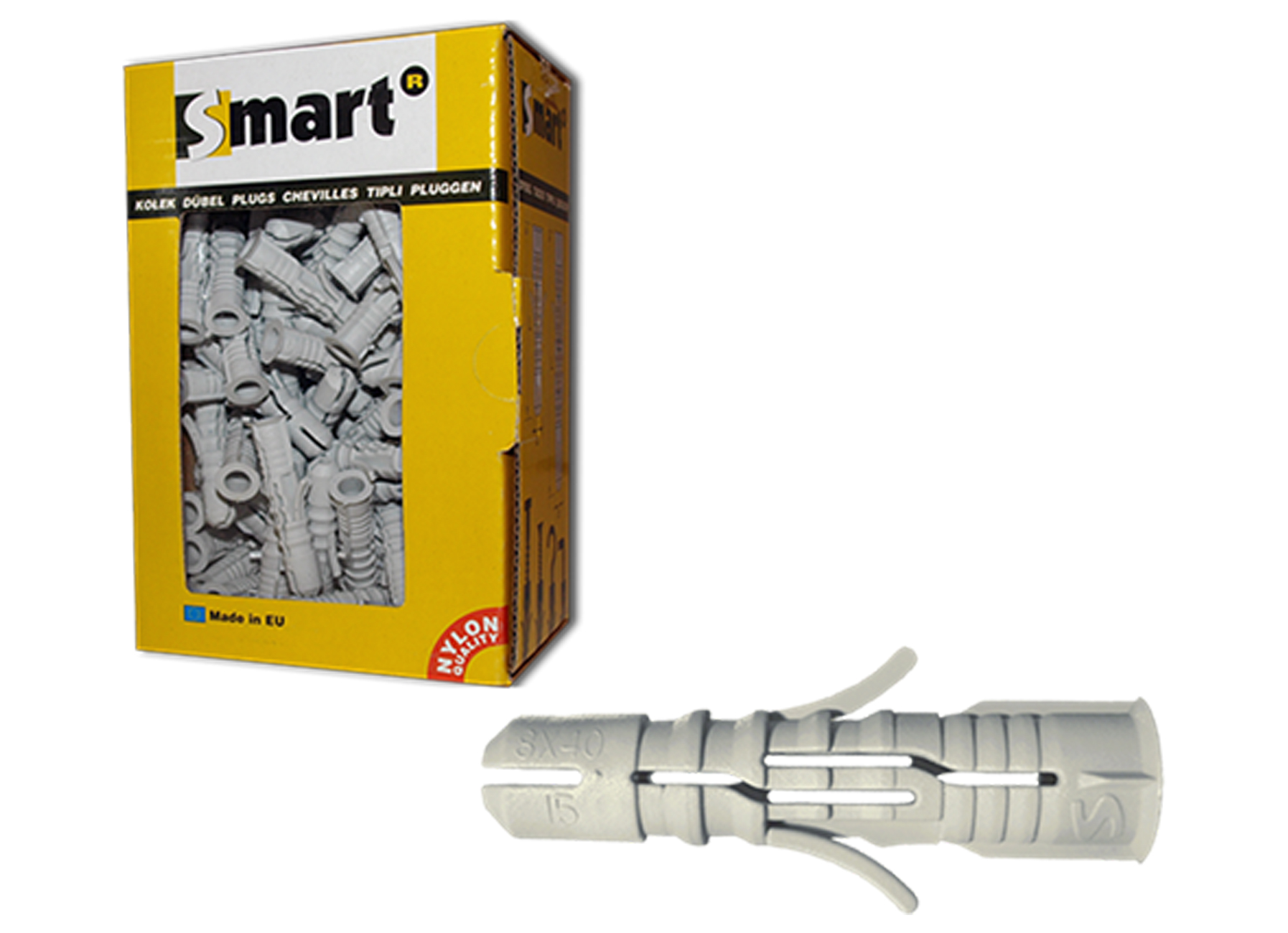 NYLON FORT CHEVILLE MULTIFONCTIONNELLE AVEC COLLERETTE SMART Ø6X30MM 