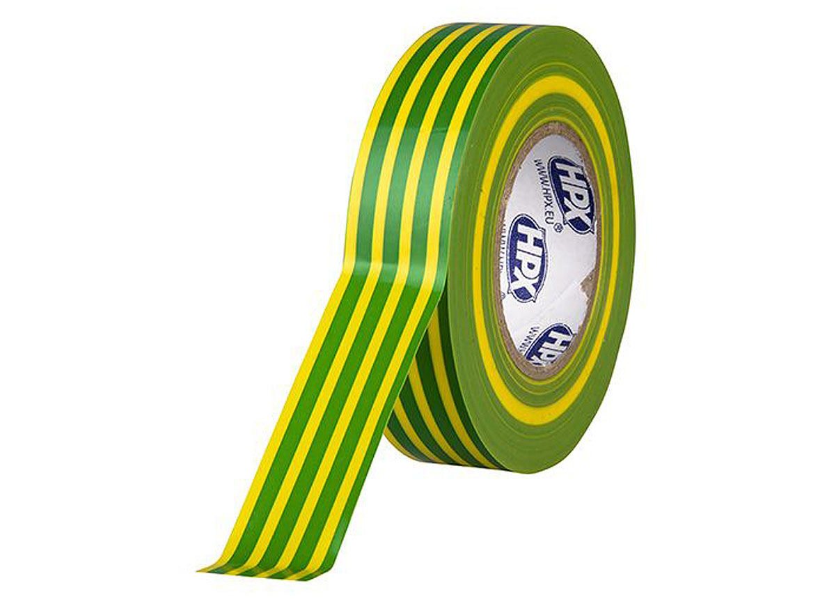 HPX RUBANT ISOLANT JAUNE/VERT 19MM X 20M