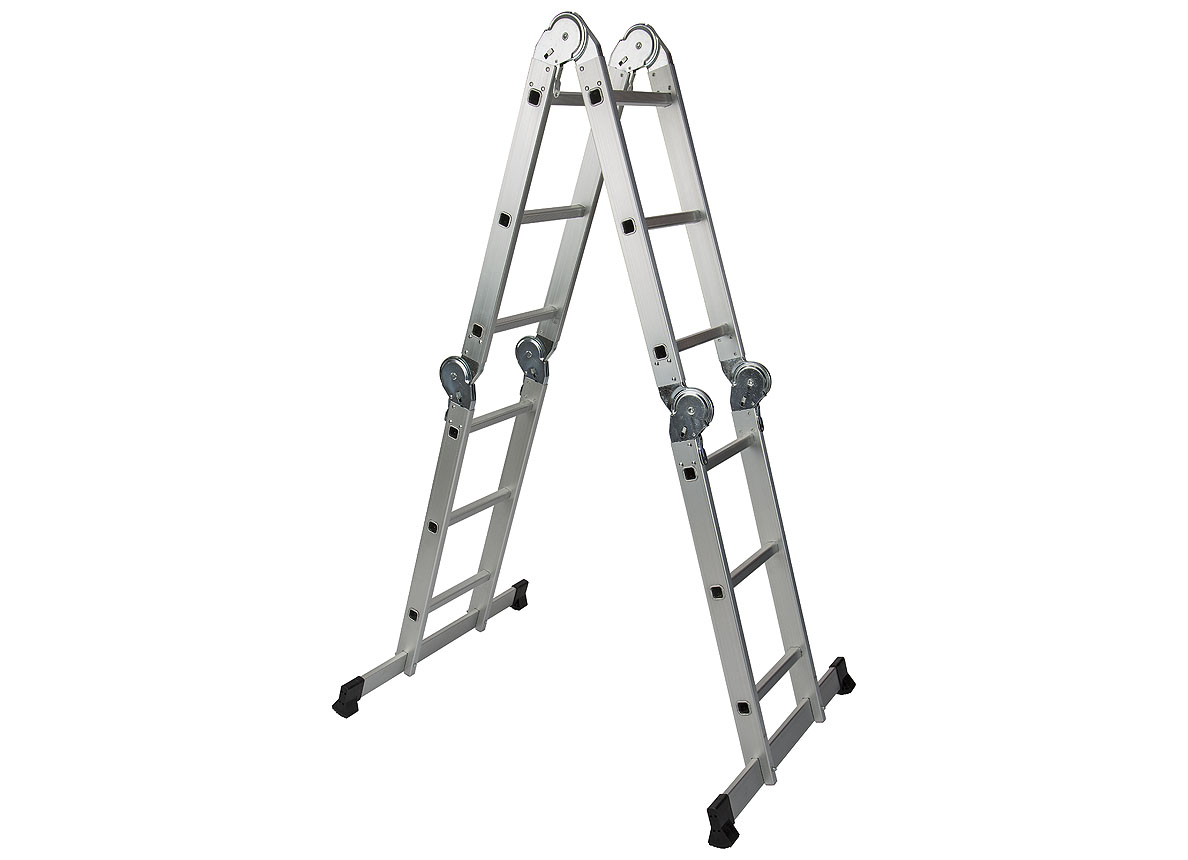 Getuigen Land Middelen Plooiladder Met Stabilisator 12treden + 2 Dekplaten - gereedschappen -  diverse gereedschappen - ladders - huishoudladders - plooiladder met  stabilisator 12treden 2 dekplaten