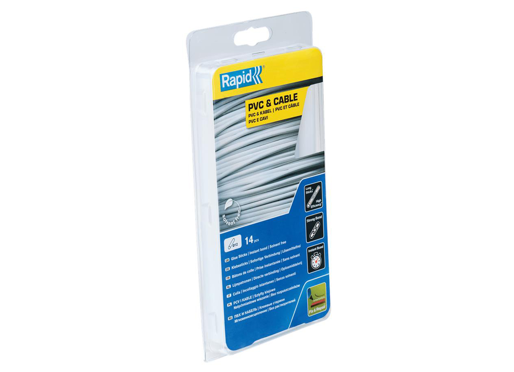 RAPID BATONS DE COLLE POUR CABLES PVC 250G Ø12X190MM