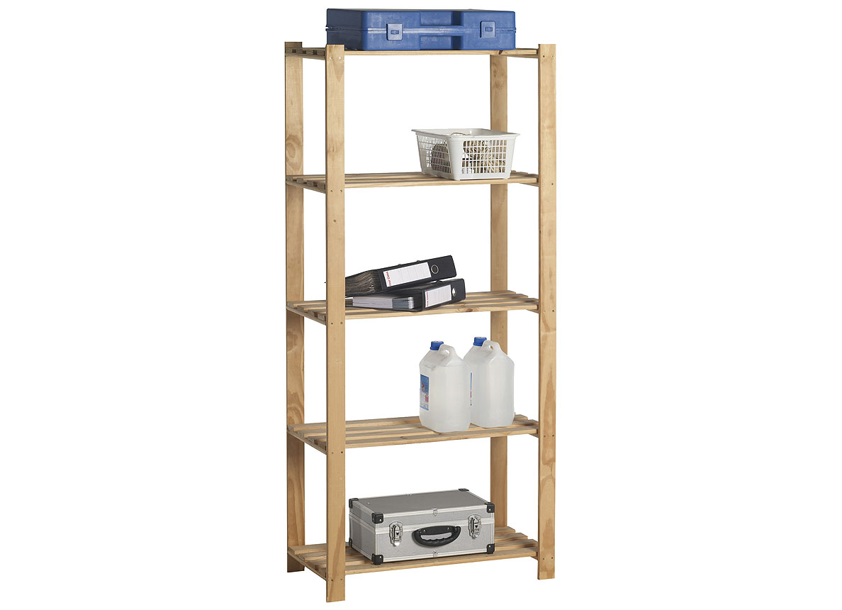 ETAGERE DE RANGEMENT BOIS EXTRA SOLIDE 175X80X40CM 5 TABLETTES