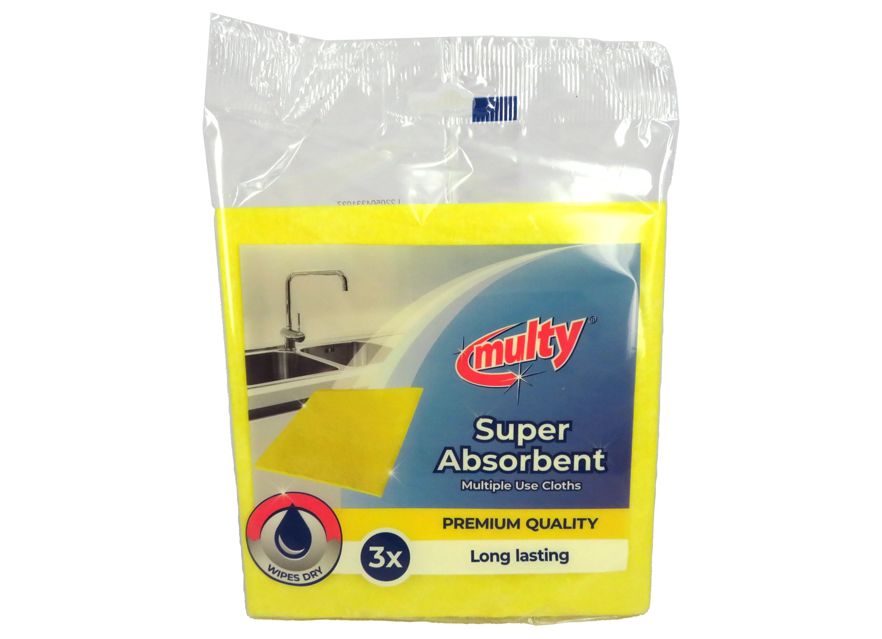 VAATDOEK VISCOSE EXTRA GEEL - 3 STKS