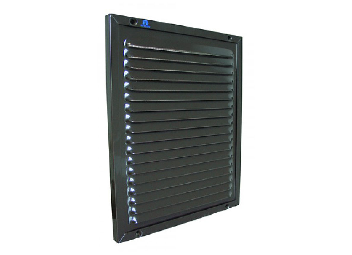 RENSON GRILLE ESTAMPEE ALU BRUN 150X150MM