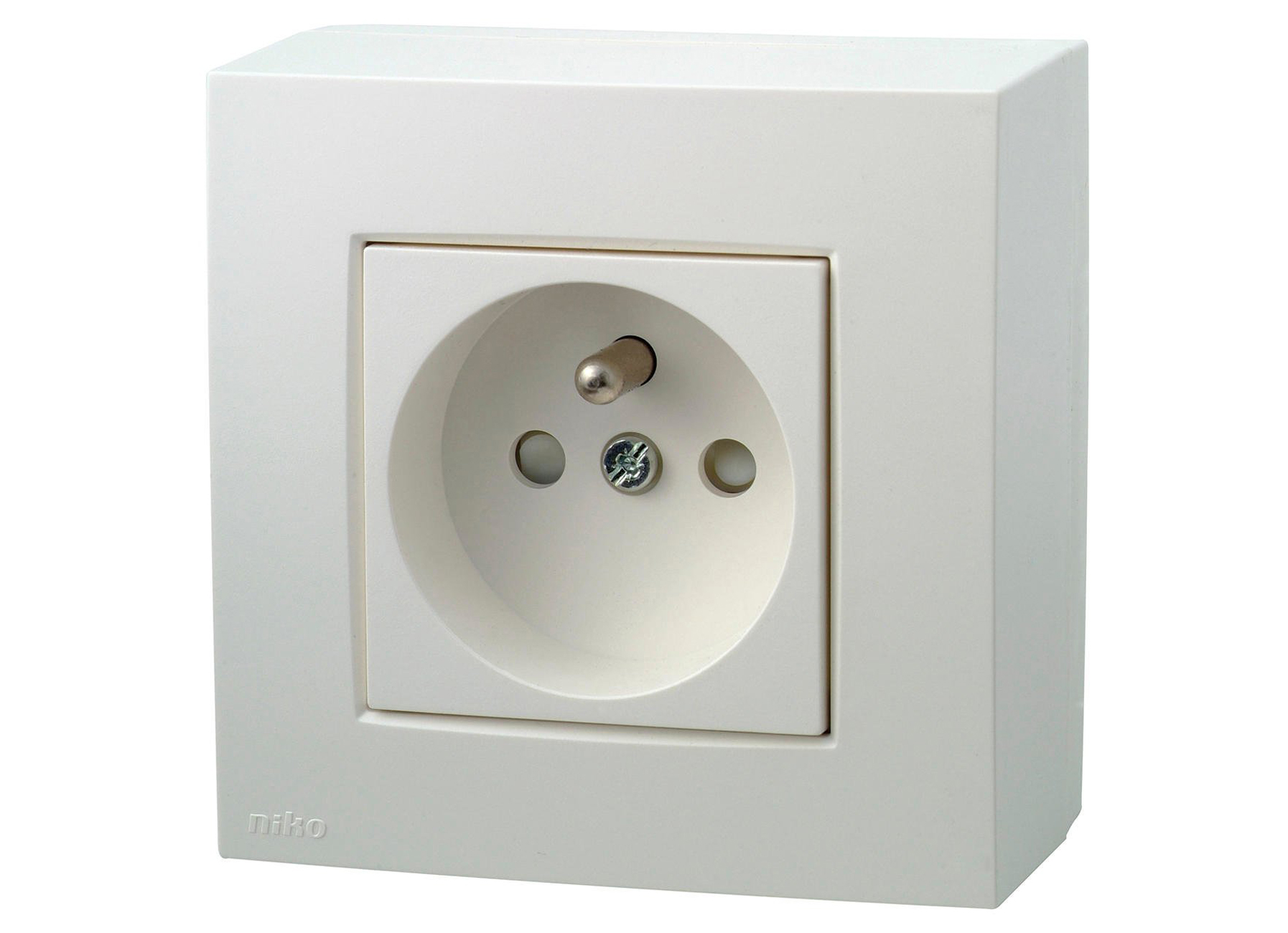 niko opbouwkit stopcontact met aarding en kinderveiligheid elektriciteit elektrisch installatiemateriaal stopcontacten schakelaars opbouw stopcontacten niko opbouwkit stopcontact met aarding en kinderveiligheid
