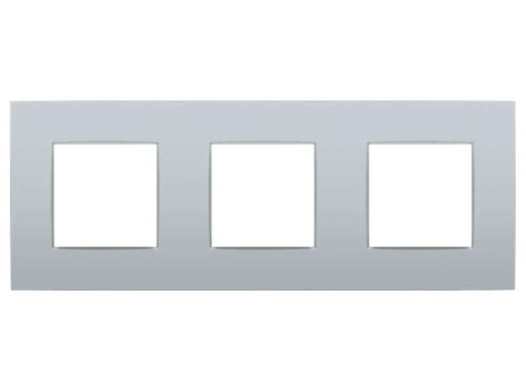 NIKO PLAQUE DE RECOUVREMENT TRIPLE HORIZONTAL INTENSE STERLING