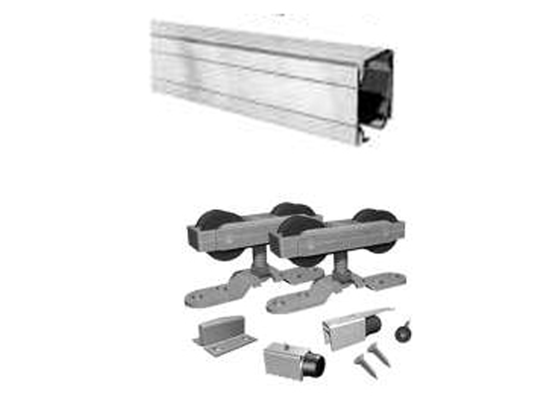 RAIL EN U ALU F1 + ACCESSOIRES 200CM 60KG