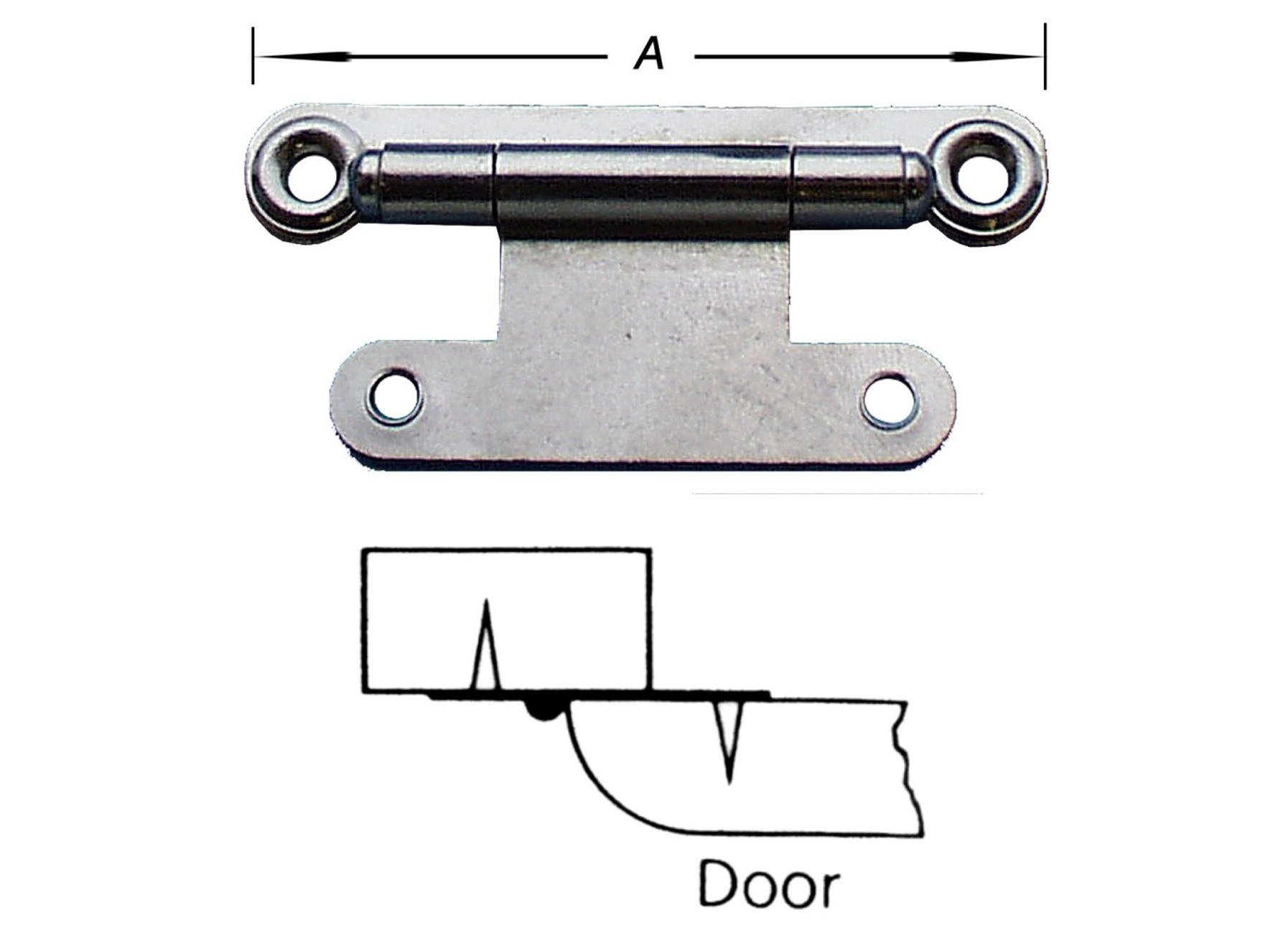 CHARNIERES POUR MEUBLE DE CUISINE ZINGUEE 63X29MM 2PCS