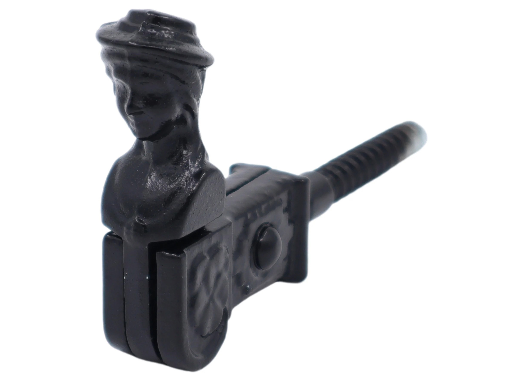 DRAAILUIKSTOP MET TUIMELKLEP ZWART 125 MM - 2 STK